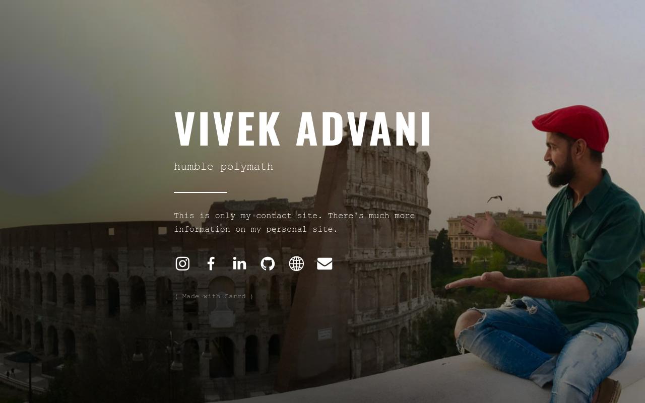 Carrd profile picture for @vivek